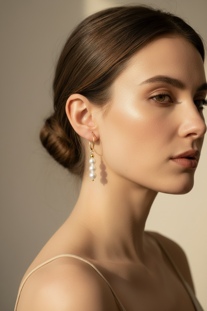 “Constantina” Pearl Earrings #E305