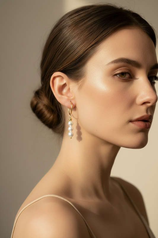 “Constantina” Pearl Earrings #E305