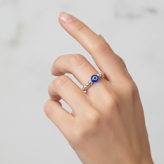 Silver Evil Eye Rings