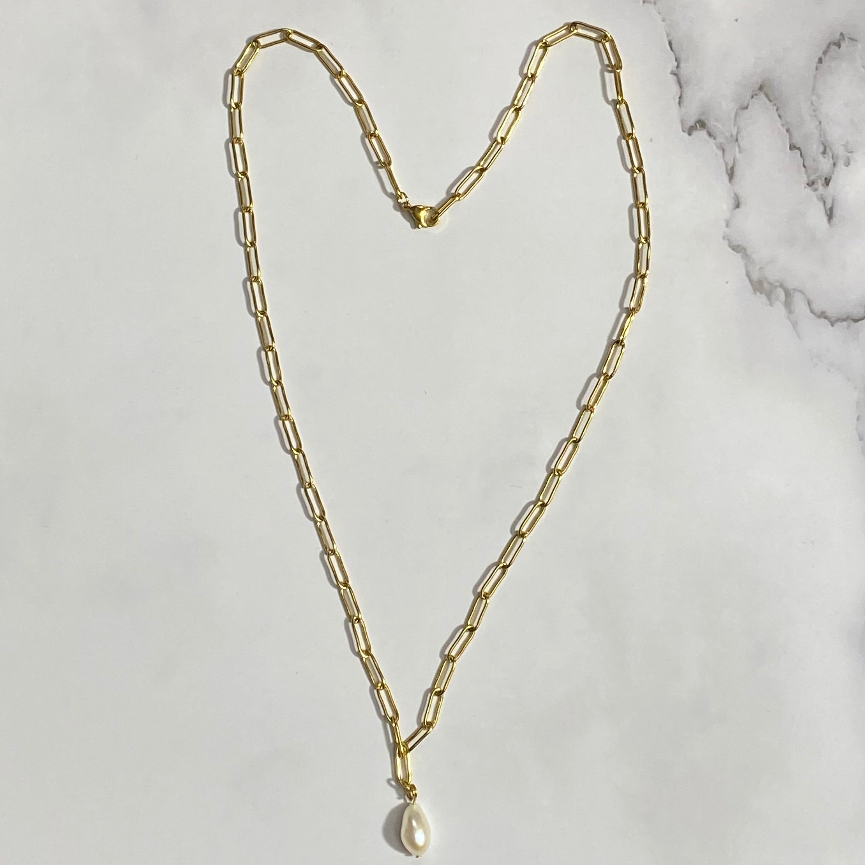 “Elektra” Pearl Drop Necklace #N401