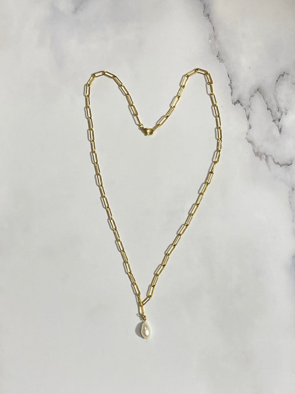 “Elektra” Pearl Drop Necklace #N401
