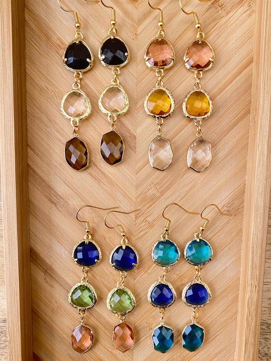 ‘Aphrodite’ Crystal Drop Earrings #002
