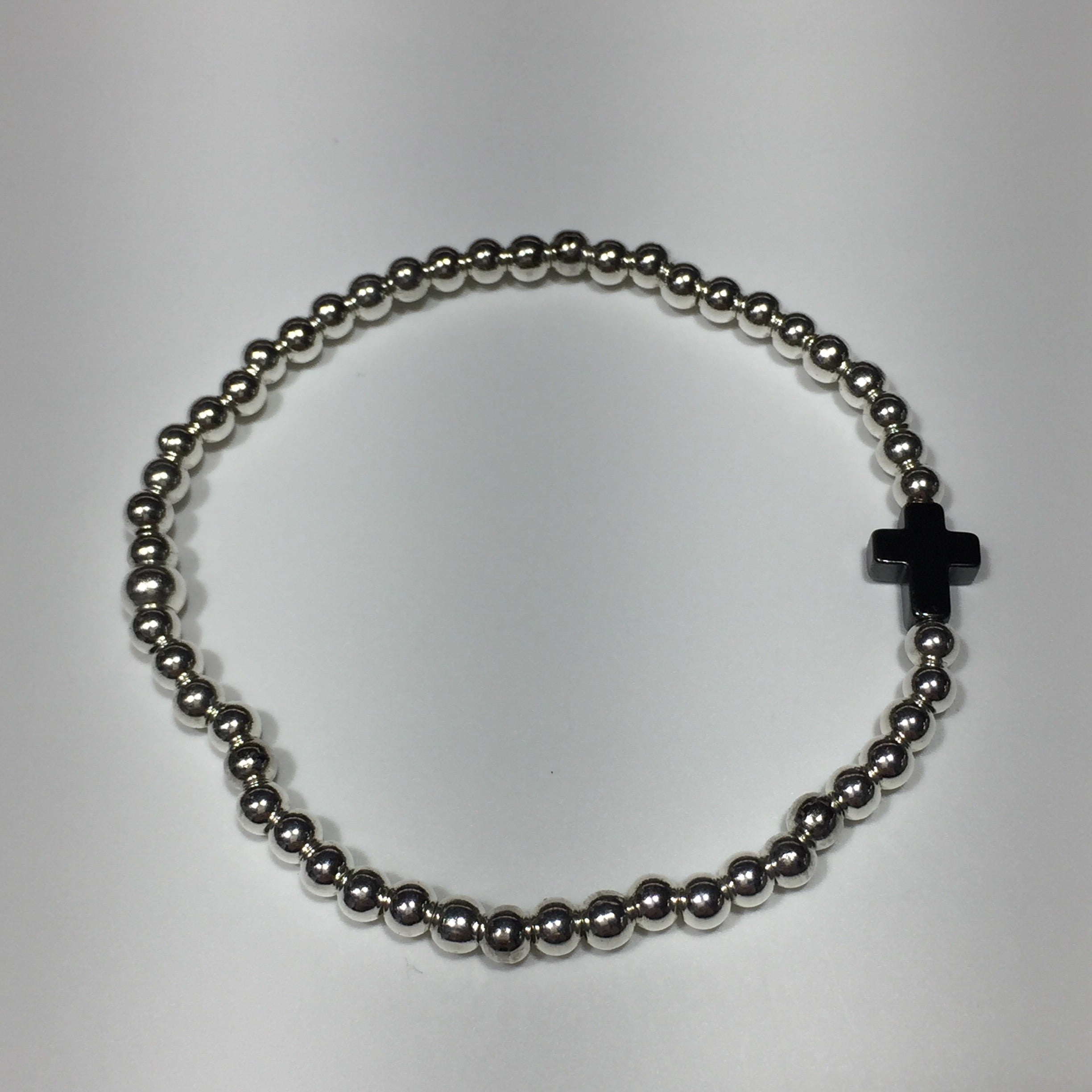 Hematite Mini Cross Bracelet #GB002