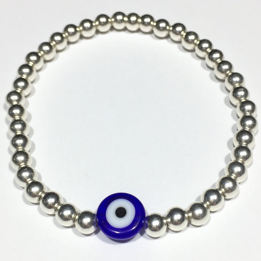 ‘Hera’ Eye of Protection Silver Bracelet #100