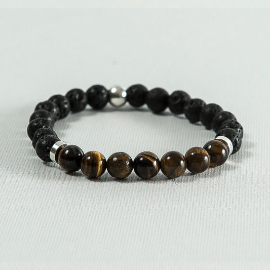 Tiger Eye and Lava Rock #333